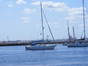 Rampage at anchor in Sao Jacinto