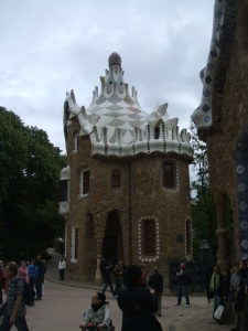 One of the Gaudi buildings at Parc Guell