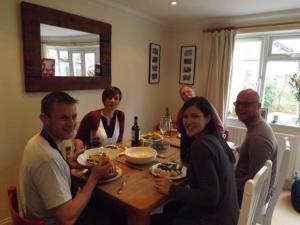 Easter Sunday lunch at Jonno and Lucy's new house in Farnham.  