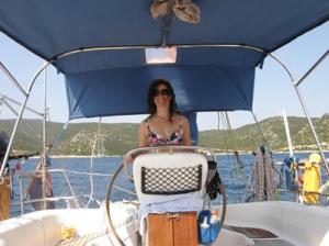 Pam takes the helm on a rather quieter day!