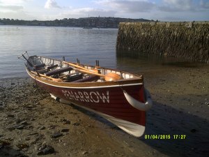 On of several Cornish pilot gigs belonging to Flushing and Mylor Pilot Gig Club of which we are now proud members!
